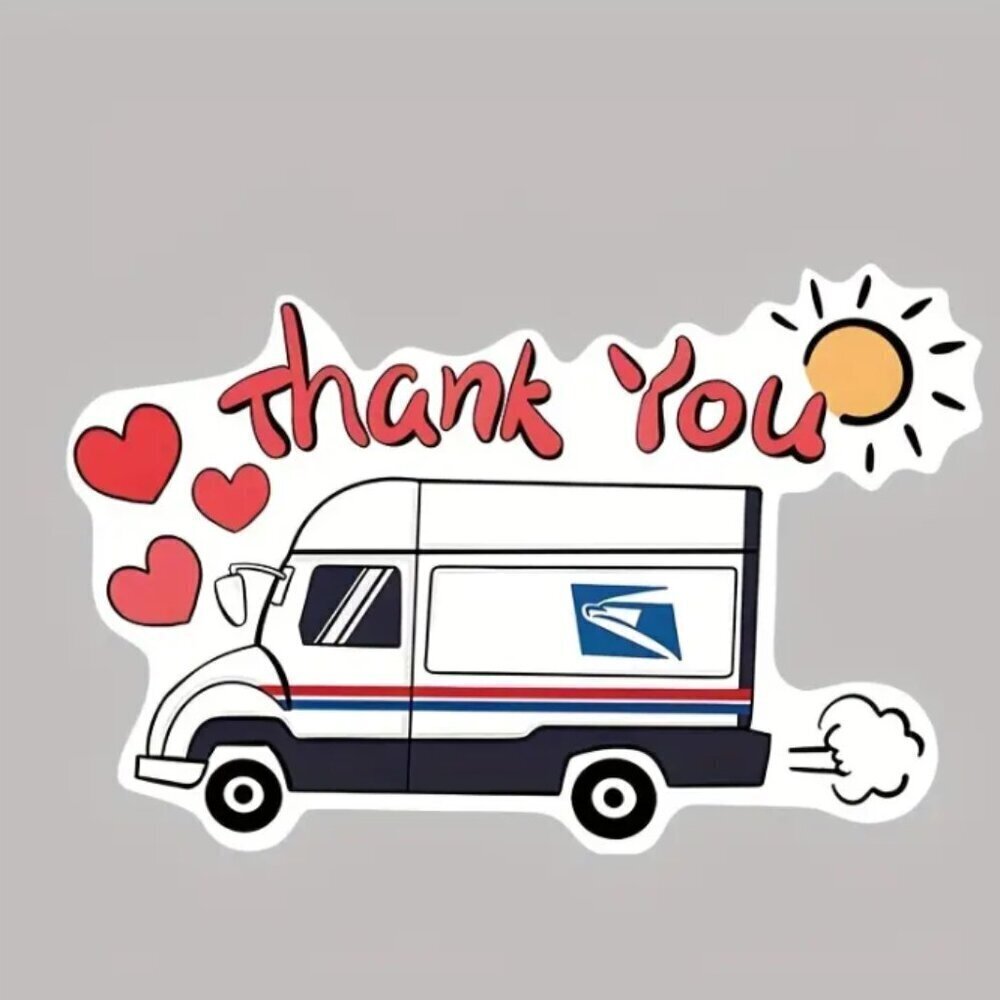 Postal Worker Thank You Sticker - Picture 3 of 4